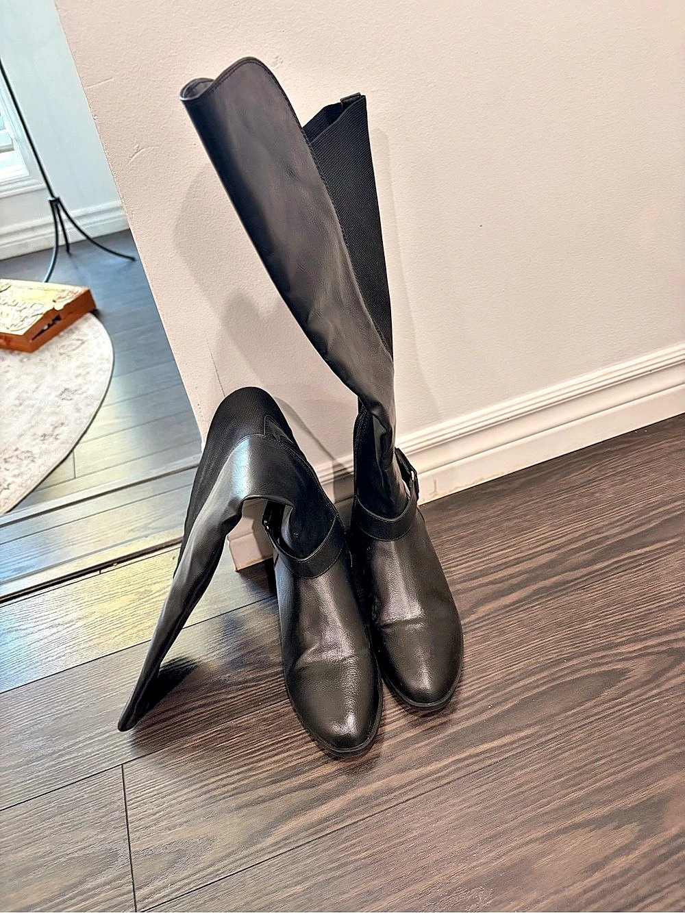 Franco Sarto Pisaboot Black Heeled Boots